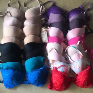 Huge VS Bra Lot 34C, 17 Total! AWESOME Deal, AS IS